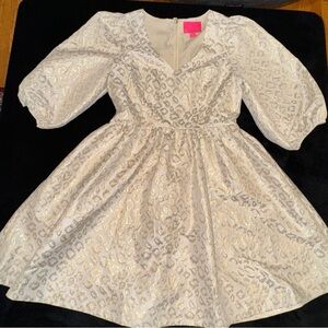 Lilly Pulitzer Cream and Gold Dress Size 4